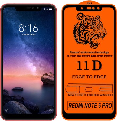 XRENGTH Edge To Edge Tempered Glass for Mi Redmi Note 6 Pro(Pack of 1)