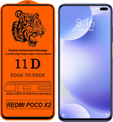 FIVE-O Edge To Edge Tempered Glass for : Xiaomi Poco X2(Pack of 1)