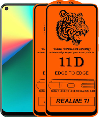 HQ Protection Edge To Edge Tempered Glass for REALME 7I(Pack of 2)