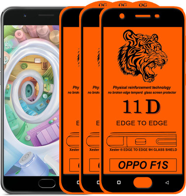 Xester Edge To Edge Tempered Glass for Oppo F1s(Pack of 3)