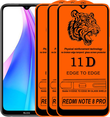 Xester Edge To Edge Tempered Glass for Redmi Note 8 Pro(Pack of 3)
