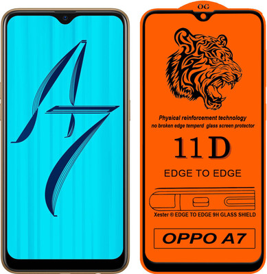 HQ Protection Edge To Edge Tempered Glass for Oppo A7(Pack of 1)