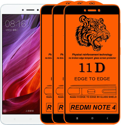 Xester Edge To Edge Tempered Glass for Mi Redmi Note 4(Pack of 3)