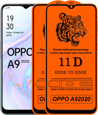 Rofix star Edge To Edge Tempered Glass for Oppo A9 2020(Pack of 2)