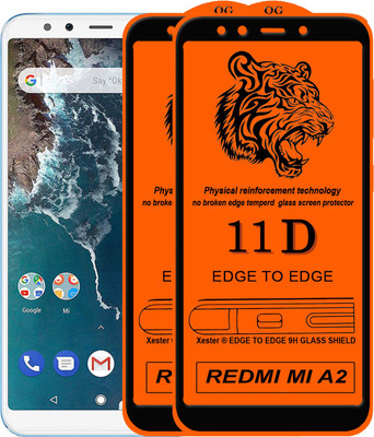 HQ Protection Edge To Edge Tempered Glass for Mi A2(Pack of 2)