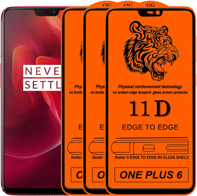 Xester Edge To Edge Tempered Glass for OnePlus 6(Pack of 3)