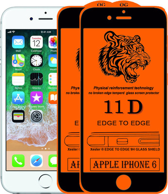 Xester Edge To Edge Tempered Glass for Apple iPhone 6(Pack of 2)