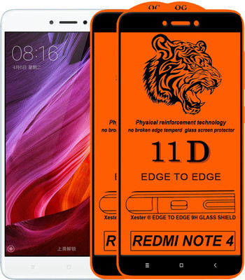 PFOAM Edge To Edge Tempered Glass for Mi Redmi Note 4(Pack of 2)