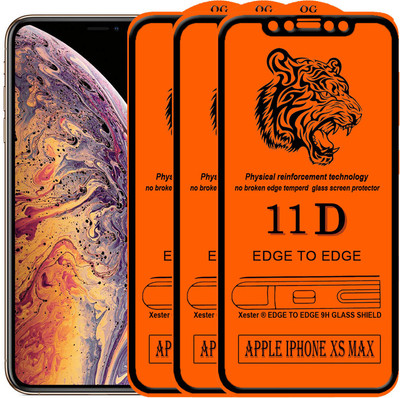Xester Edge To Edge Tempered Glass for Apple Iphone 11 Pro Max(Pack of 3)