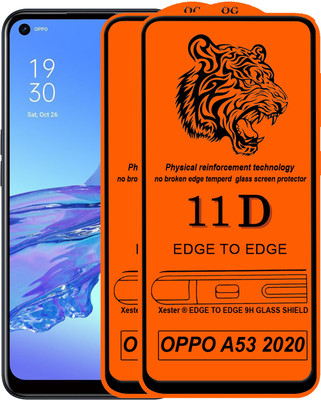 PFOAM Edge To Edge Tempered Glass for OPPO A53 2020(Pack of 2)