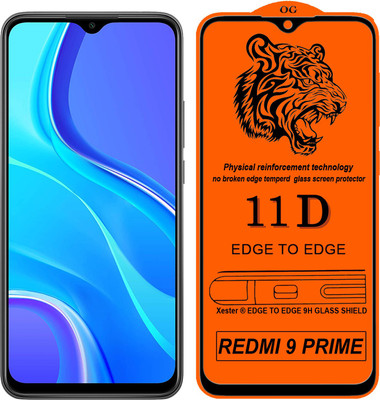 Xester Edge To Edge Tempered Glass for Redmi 9 Prime(Pack of 1)
