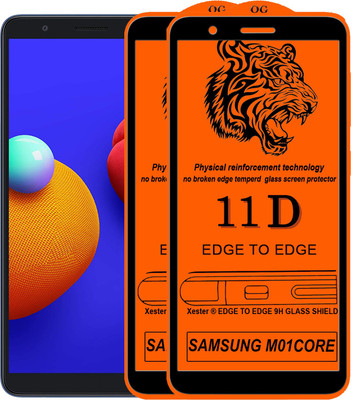 Xester Edge To Edge Tempered Glass for Samsung Galaxy M01 CORE(Pack of 2)