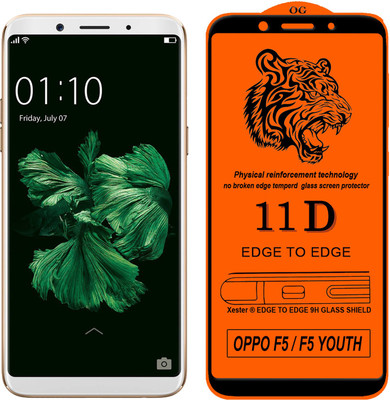 XRENGTH Edge To Edge Tempered Glass for , Oppo F5 Youth(Pack of 1)