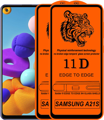 HQ Protection Edge To Edge Tempered Glass for Samsung Galaxy A21S(Pack of 2)