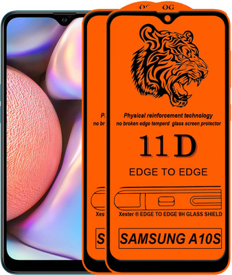 PFOAM Edge To Edge Tempered Glass for Samsung Galaxy A10s(Pack of 2)