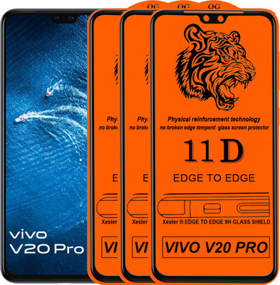 Xester Edge To Edge Tempered Glass for VIVO V20 PRO(Pack of 3)