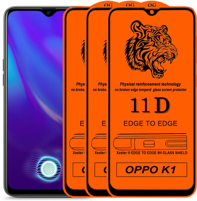 PFOAM Edge To Edge Tempered Glass for Oppo K1(Pack of 3)