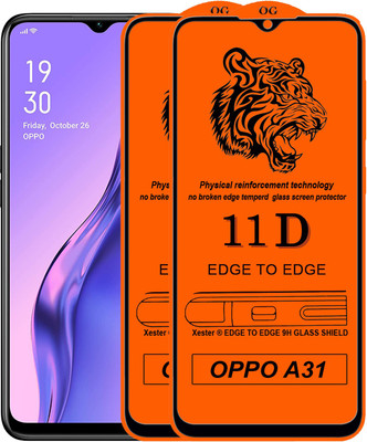 Rofix star Edge To Edge Tempered Glass for Oppo A31(Pack of 2)