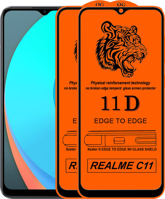 Rofix star Edge To Edge Tempered Glass for Realme C11(Pack of 2)