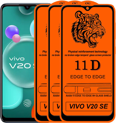 Xester Edge To Edge Tempered Glass for VIVO V20 SE(Pack of 3)