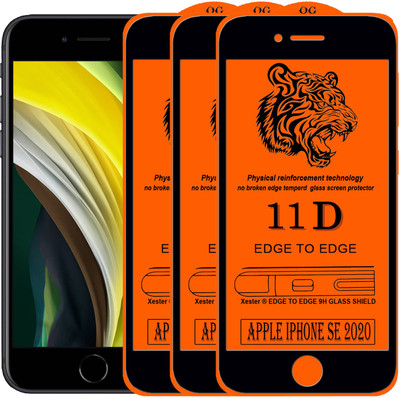 PFOAM Edge To Edge Tempered Glass for Apple Iphone SE 2(2020)(Pack of 3)