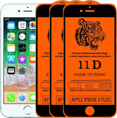 Xester Edge To Edge Tempered Glass for Apple iPhone 6 Plus(Pack of 3)