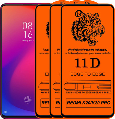 Xester Edge To Edge Tempered Glass for Mi K20(Pack of 3)