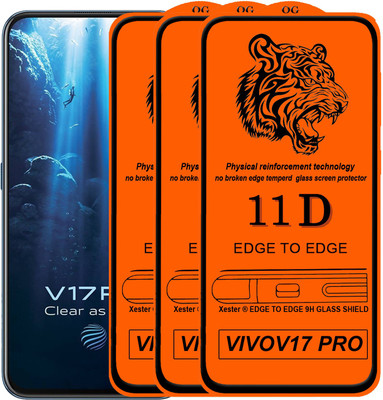 Xester Edge To Edge Tempered Glass for Vivo V17 Pro(Pack of 3)