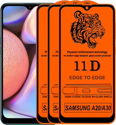 Xester Edge To Edge Tempered Glass for Samsung Galaxy A30(Pack of 3)