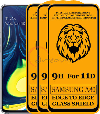 Dream Edge To Edge Tempered Glass for Samsung Galaxy A80(Pack of 3)