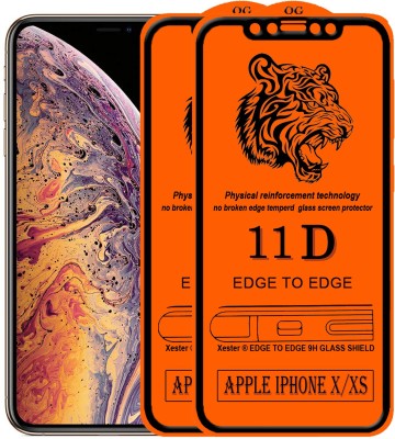 PFOAM Edge To Edge Tempered Glass for Apple iPhone XS(Pack of 2)