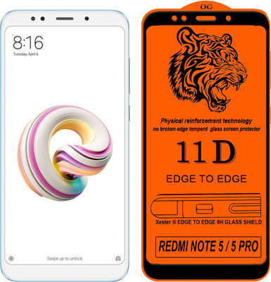 GORILLA FIVE Edge To Edge Tempered Glass for Mi Redmi Note 5 Pro(Pack of 1)
