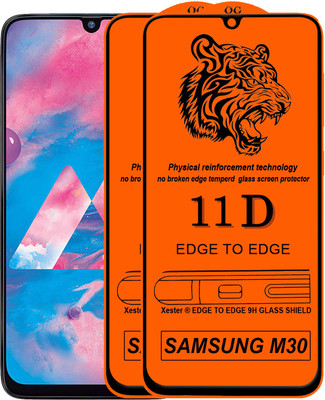 PFOAM Edge To Edge Tempered Glass for Samsung Galaxy M30(Pack of 2)
