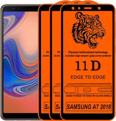 PFOAM Edge To Edge Tempered Glass for Samsung Galaxy A7-18(Pack of 3)