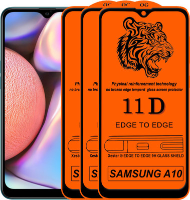 Xester Edge To Edge Tempered Glass for Samsung Galaxy A10(Pack of 3)