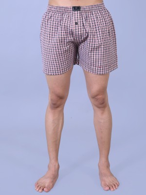 Cargo Sports Checkered Men Red Boxer Shorts