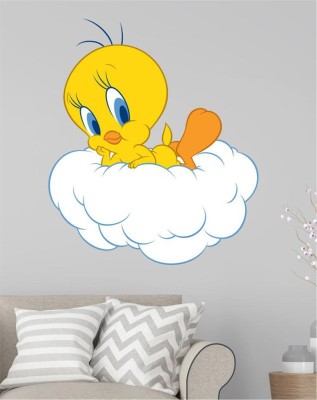 balkrishna wall stickers 60 cm Tweety Sylvester Bugs 3d wall sticker Size -60x43 cm292 Self Adhesive Sticker(Pack of 1)