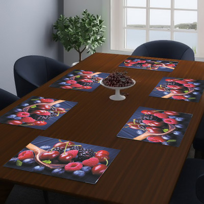 Flipkart SmartBuy Rectangular Pack of 6 Table Placemat(Multicolor, PVC)