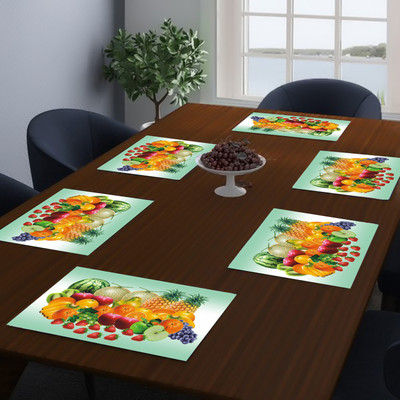 Flipkart SmartBuy Rectangular Pack of 6 Table Placemat(Multicolor, PVC)