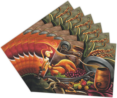 Dakshya Industries Rectangular Pack of 6 Table Placemat(Beige, Brown, PVC)