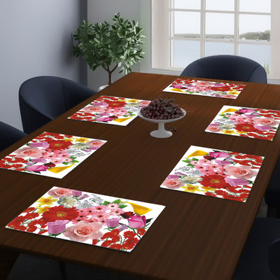 Flipkart SmartBuy Rectangular Pack of 6 Table Placemat(Multicolor, PVC)