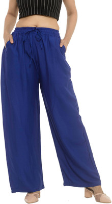 Jaipuri Print Regular Fit Women Blue Trousers