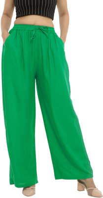 Jaipuri Print Regular Fit Women Green Trousers