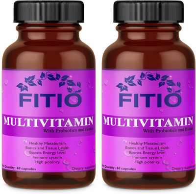 FITIO The Real Vitamin Advanced Multivitamin, Multivitamins, (Pack Of 2) Premium(2 x 60 No)