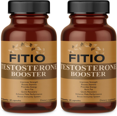FITIO Nutrition Testo Prime Testosterone Booster (Pack Of 2) Ultra(2 x 60 Capsules)