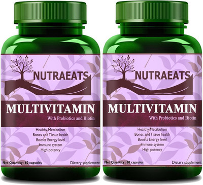 NutraEats Men's & Women's Sport Multivitamin With 55 (Pack Of 2) Pro(2 x 60 No)