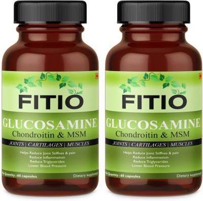 FITIO Nutrition Glucosamine Joint Pain Relief Support (Pack Of 2) Ultra(2 x 60 Capsules)