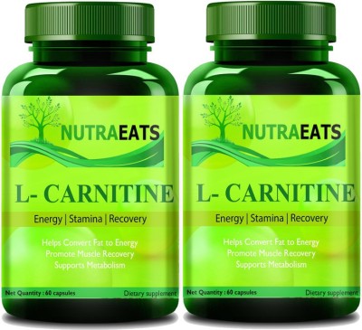 NutraEats Nutrition L Carnitine L Tartrate Supplement (Pack Of 2) Pro(2 x 60 No)