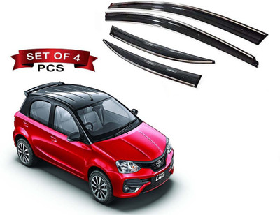 Auto E-Shopping For Front, Rear Wind Deflector(Tinted Toyota Etios Liva)