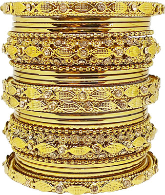 Chrishan Alloy Gold-plated Bangle Set(Pack of 20)